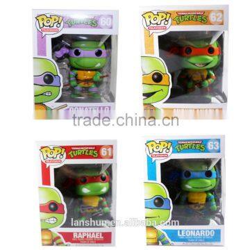 4pcs Set POP Teenage Mutant Ninja Turtles Leonardo/Micelangelo/Raphael/Donatello Vinyl TMNT Figure NIB