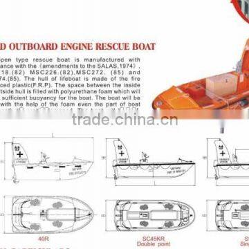 6 PERSON RIGID OUTBOARD ENGINE RESCUE BOAT