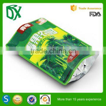 Manufacturer gravure Printing Surface biodegradable feature stand up plastic pouch with zipper for jujube packing