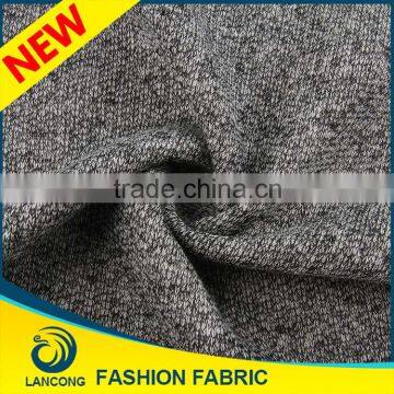 Shaoxing supplier Custom Wholesale cvc yarn dyed french terry fabric forladies fashion korean sweater