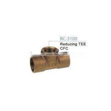 Copper fittings,Cast pressure copper fittings,Cast Reducing Tee CxCxF