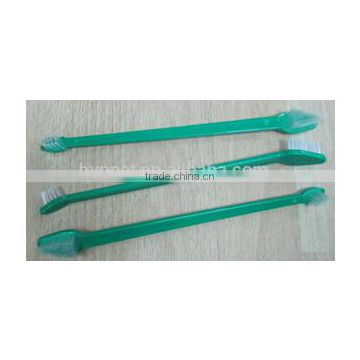 Plastic cheap pet dual-end toothbrush