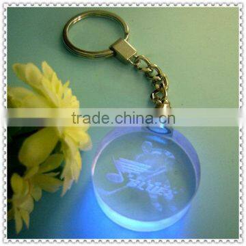 Custom Light LED Crystal Keychain For Holiday Gifts