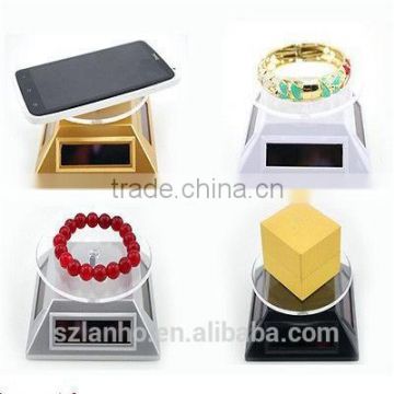 Solar Powered Rotating Jewelry CellPhone Display Turntable Plate engravable jewelry plates jewelry name plates