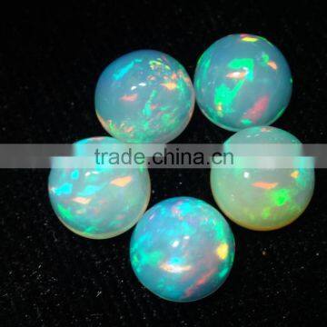 9mm Natural Ethiopian Opal Round Cabochon Natural Opal Semi Precious Gemstone Calibrated Opal