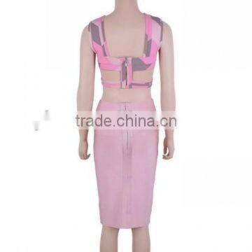 2015 Europe Fashion Two Piece Sex Bandage Dress High Quality Ladies Tight Ladies Brand Bandage Dress photo-4
