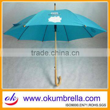 23" wooden shaft and handle umbrella rain umbrella