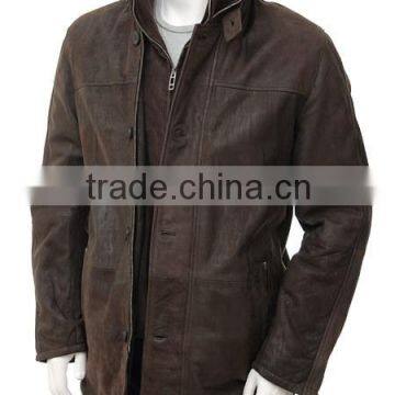 Leather Coat and Removable Inner Lining & Great Design by Pakwear