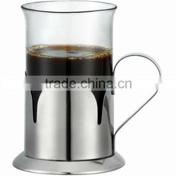 250ML Heat resistant glass coffee mug LFGB passed