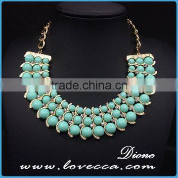 Luxury Classy Women Fashion Gold Alloy Exaggerate Statements Crystal Gift Necklace Wholesale photo-5