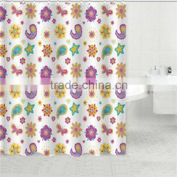 high quality waterproof polyester printed Beautiful modern Shower Curtain