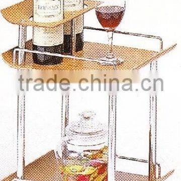 Wine rack, Wine Trolley, Convenience wine rack, mahogamy trolley