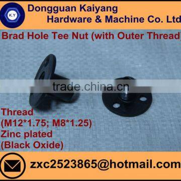 Outer Threaded Brad Hole Tee Nut (For Sofa and Large Furniture to Connect the Joint); Black Oxide photo-3