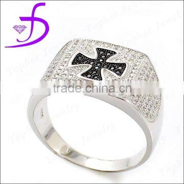 Factory direct sale 925 sterling silver jewelry micro setting men ring