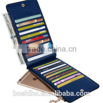 Boshiho Latest Design Genuine Leather Id Business card holder wallet