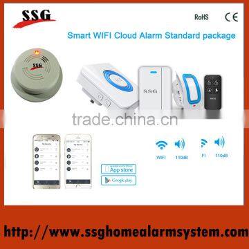 Wireless burglar alarm system work with smart WIFI home alarm system
