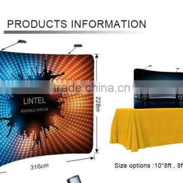 Stretch tension fabric exhibition backdrop display