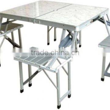 outdoor folding plastic picnic table set