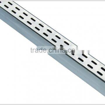 Metal square tube with holes / iron material double slotted holes pipe