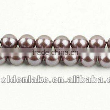 Shell Pearls Plain Round Gemstone Beads(SL30022)