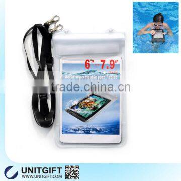 Waterproof cell phone pouch with strap for ipad mini