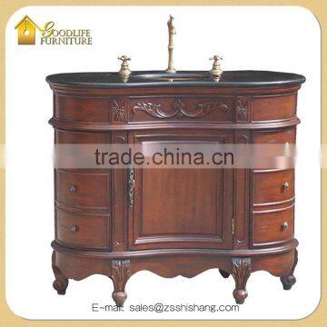 Commercial Solid Wood Single Sink Cabinet Bathroom Vanity Set