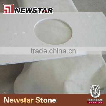 Newstar hotel quartz vanity top,snow white quartz top