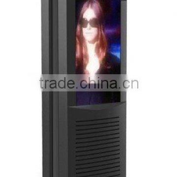 standing advertising display with double screen
