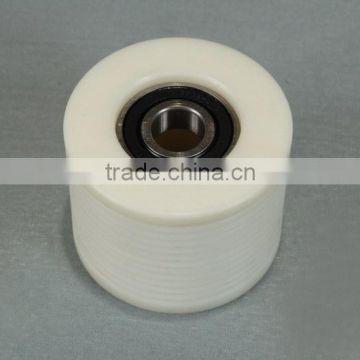 Escalator Multi-Wedge Belt Sheave 85mm, 85x70mm, bearing 6204, 85x70x6204, Double Bearing, White