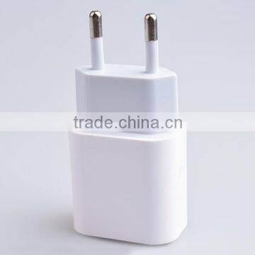 Factory outlet plug travel charger 5V 1A/2A dual port USB wall charger