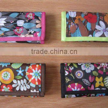 ladies foldable polyester wallet