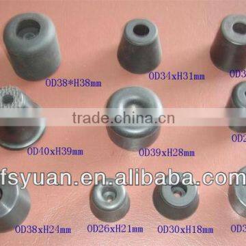Black silicone non slip rubber feet for electronic equipment
