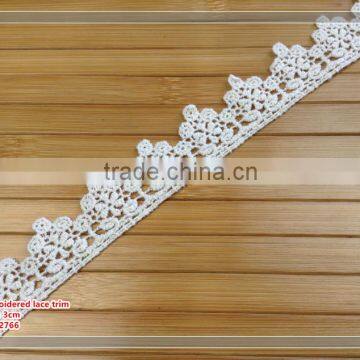 new polyester 3cm width tatting bridal lace trim