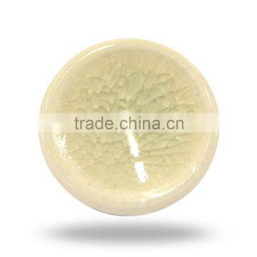 Ceramic Round Cracks Floral Knob