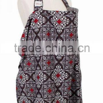 Hooter Hiders Premium Cotton brown flower printing front cover Nursing apron