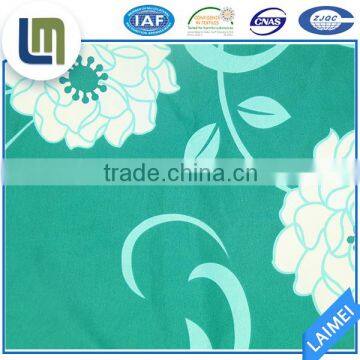 China factory green printed fabric good for bedding hometextile