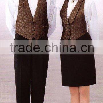 Fashion restaurant waiter uniform with vest