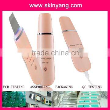 9905 Hot Selling newest portable ultrasonic skin scrubber,ultrasound skin scrubber made in china