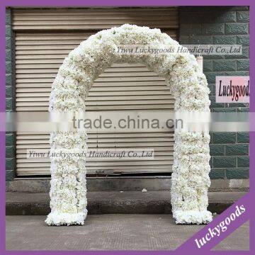 Wholesale White wedding flower arch with Rose for Weddin Stage Backdrop Decoration