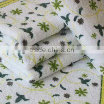 printed bath towels combed cotton