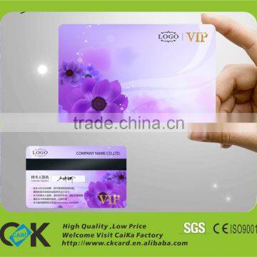 Best custom printing 4color with flower patten plastic VIP card