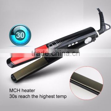 2017 professional MCH flat iron hair straightener electric floating iron plates touch screen