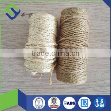 twisted sisal rope,2 ply sisal twine hot sale