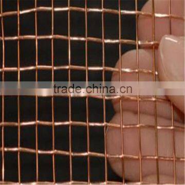 Alibaba HOT SALES copper crimped wire mesh,braided copper crimped screen wire mesh, red/phosphor copper bronze