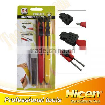 2pcs Plastic Carpenter Pencil Set with 6 Refills