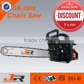 2015 promotion high quality 3800 black Chain saw/Chainsaw