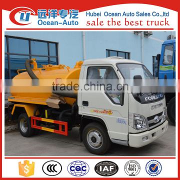 Forland 3 cubic meters sewage suction truck / sewage suction tanker truck for sale