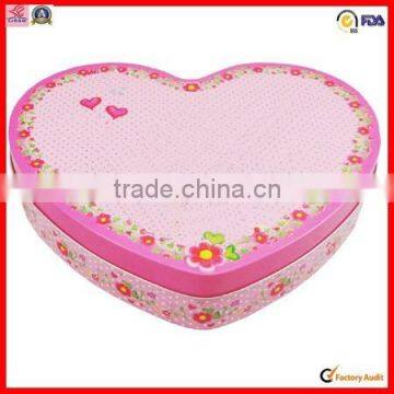 Print Colored Mini Heart Shaped Chocolate Tin Box photo-3