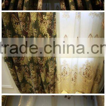Antique French Style Living Room Pleat Blackout Curtains With Attached Valance photo-2