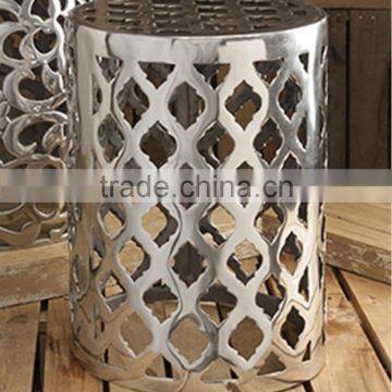 stylish LIVING ROOM'S stool made by aluminium / SILVER stool metal furniture